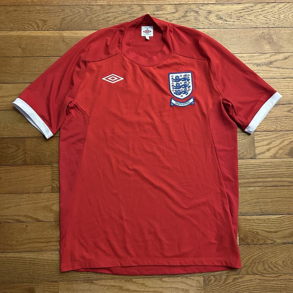Umbro England 2010-11 Away South Africa World Cup Soccer Jersey 42 Large